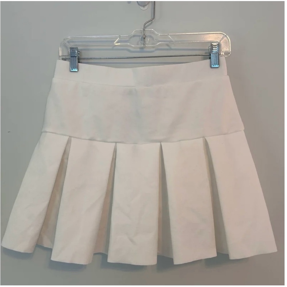 Pleated White Princess Polly Skirt